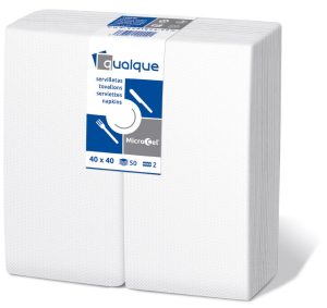 14240 -Servilletas de papel 40x40 MicroCel 1/8 Blanco